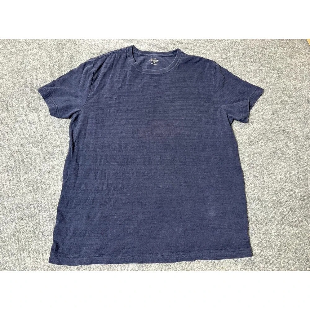 J.CREW Shirt Mens M Blue Short Sleeve Heritage Tee Relaxed Fit Tagless Cotton
